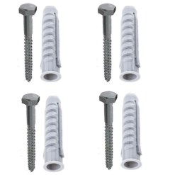Coach Screws M8 and Grey Wall Plugs