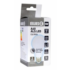 Ellies 5W A60 E27 ALS LED Bulb With Automatic Day Night Sensing FLALSE27C