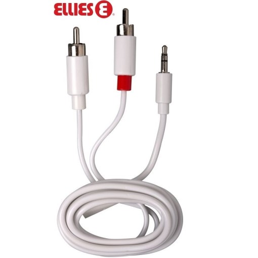 Ellies Stereo Cable 3.5mm Jack Plug to 2 RCA