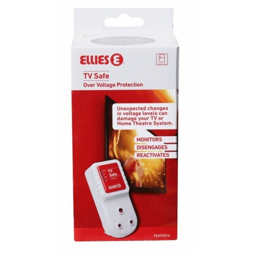 Ellies TV Safe Over Voltage Protection Plug FEATVG16 Box