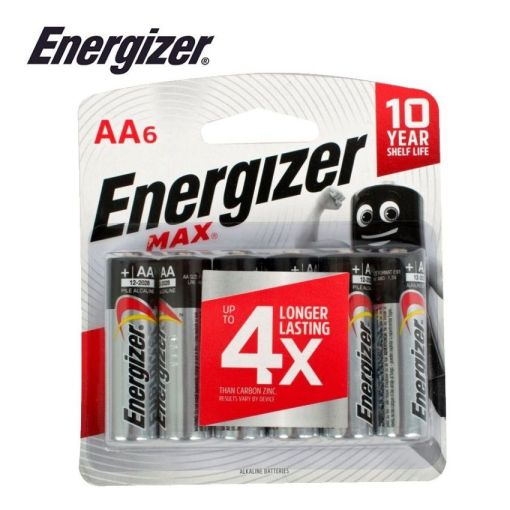 Energizer Max AA 6 Pack Alkaline Batteries