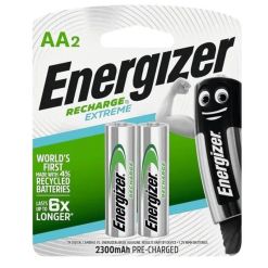 Energizer Rechargeable NiMH AA Batteries 2300mAh Pack of 2 AA2