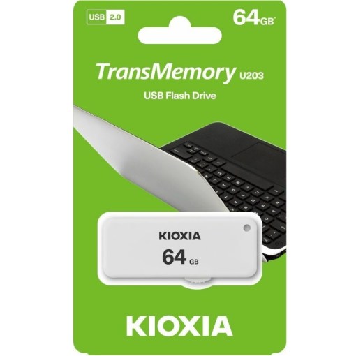 Kioxia 64GB TransMemory U203 Flash Drive LU203W064GG4