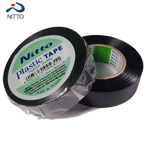 Nitto Black Insulation Tape 19mm 20 meter Roll Pack of 10