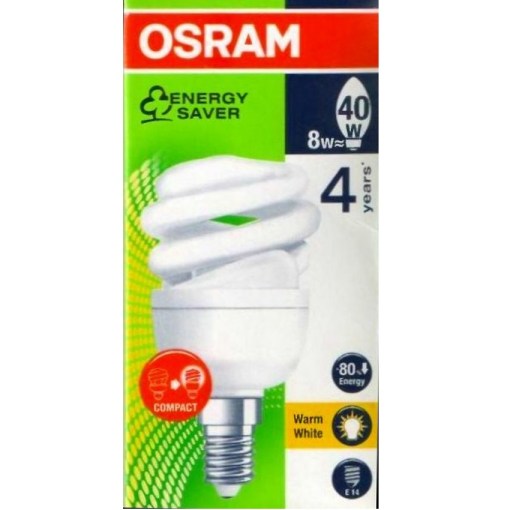 Osram 8W E14 Warm White Energy Saver Bulb
