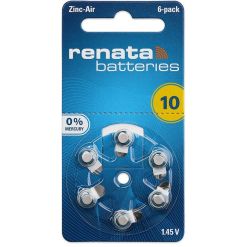 Renata 10 Zinc Air Hearing Aid Batteries