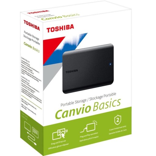 Toshiba 1TB Canvio Basics 2.5 Inch USB3.2 Portable External Hard Drive