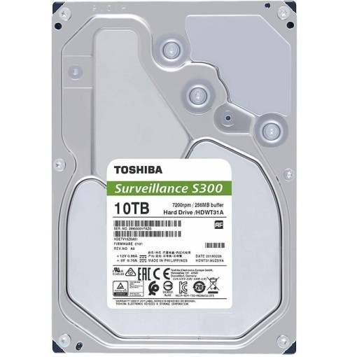 Toshiba S300 10TB 3.5 Inch Surveillance Hard Drive HDWT31A