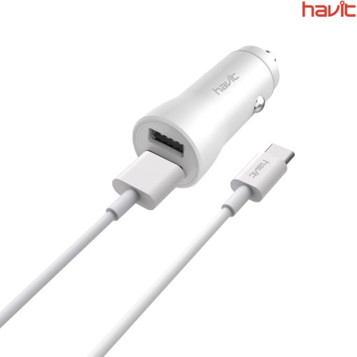 Havit ST849 TYPE-C Cable and Car Charger White