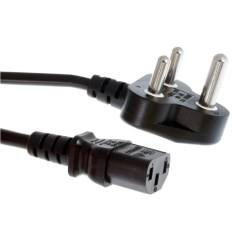 Power Cable 3 Pin Plug to IEC C13 Plug 1 Meter