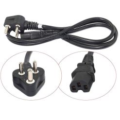 Power Cable 3 Pin Plug to Kettle Cord IEC C13 Plug 1 Meter