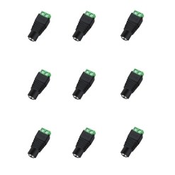 12V DC Female Power Connector For CCTV Camera Pack of 10
