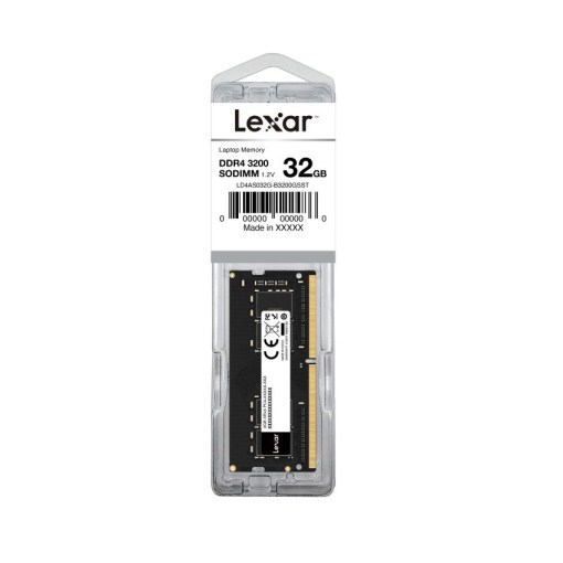 Lexar 32GB DDR4-3200MHz SO-DIMM 260-pin Laptop Memory LD4AS032G-B3200GSST