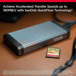 SanDisk Extreme 128GB SDXC Accelerated Transfer Speeds 180Mbps
