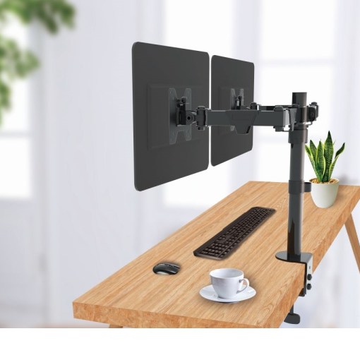 Ellies Double Arm Height Adjustable Monitor Mount 13 to 32inch