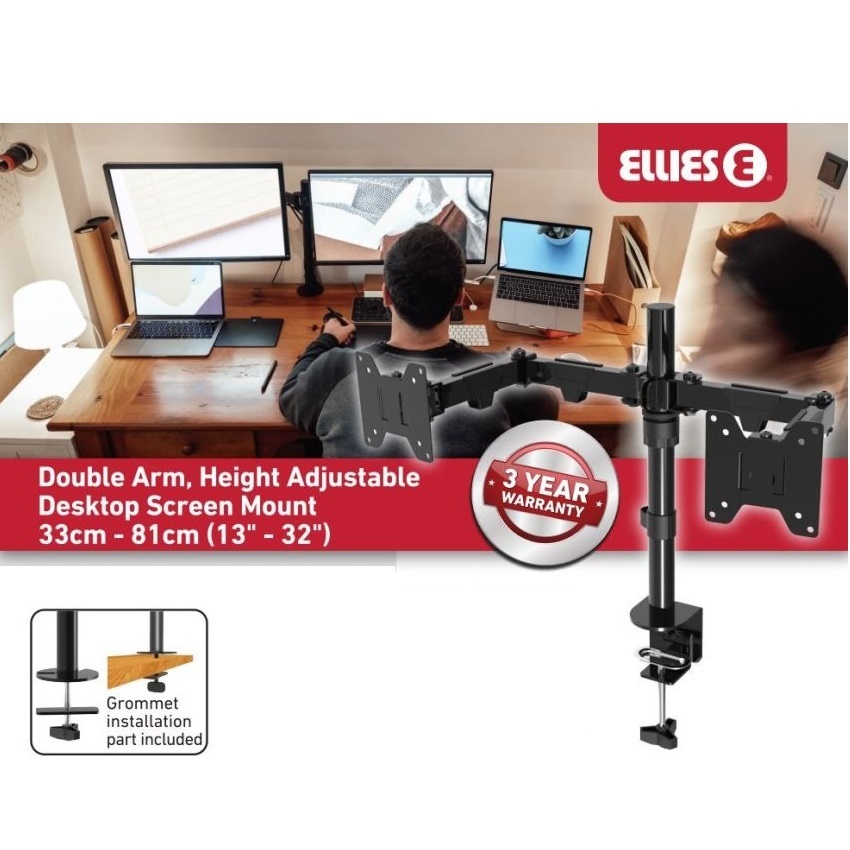 Double Arm Monitor Mount 13 - 32 - Just Electronics