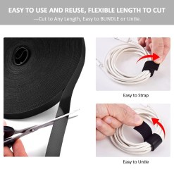 Hook and Loop Reusable Cable Ties Easy To Use