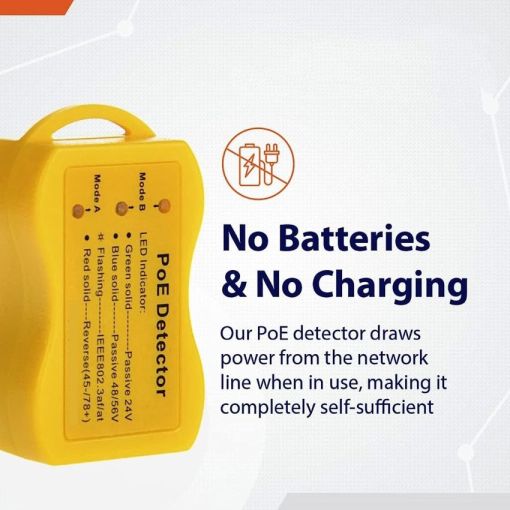 PoE Detector No Batteries and No Charging