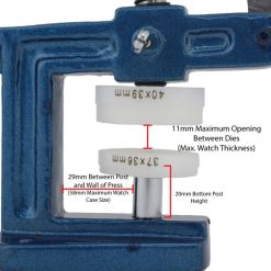 Watch Tool Crystal Press and Case Closer Specifications