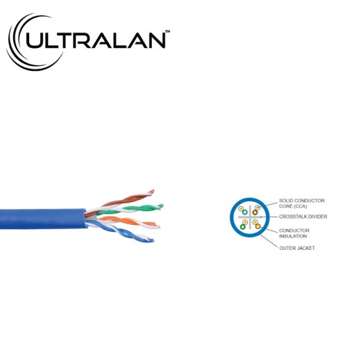 UltraLAN Installer Series Cat6 CCA Solid UTP Cable 305m Blue Cross Section CAB-UTP6CCA-305I
