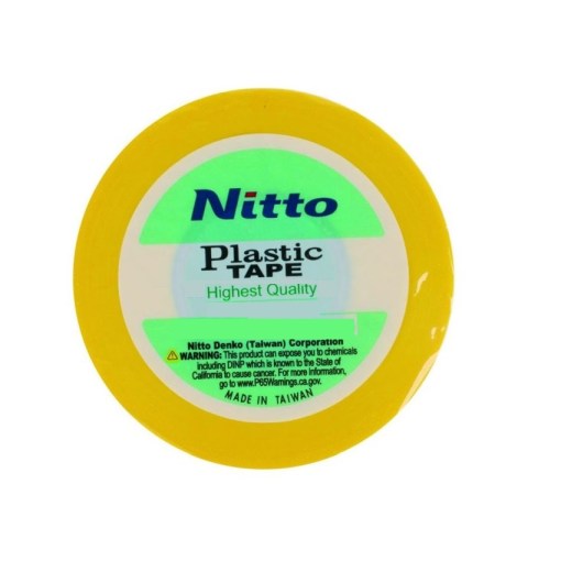 Nitto Yellow Insulation Tape 19mm x 20 meter Roll Pack of 10