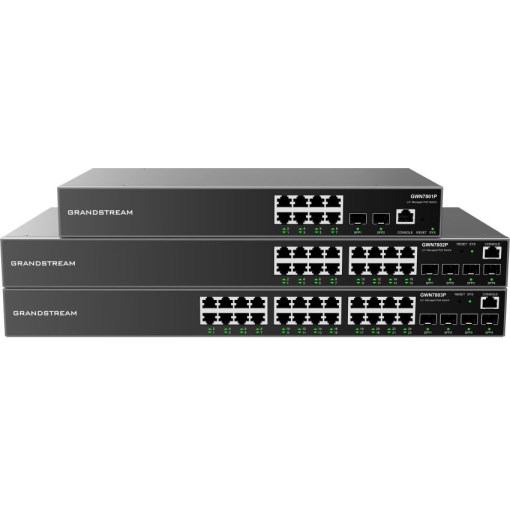 Grandstream GWN7800 Series Layer 2+ PoE Managed Network Switches