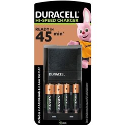 Duracell 45 minutes Battery Charger with 2 AA and 2 AAA CEF27