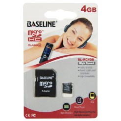 Baseline 4GB microSD Memory Card With SD Adapter