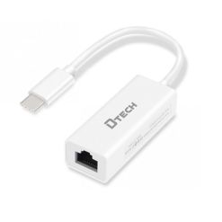 DTech USB C to RJ45 Ethernet Adapter 10-100Mbps