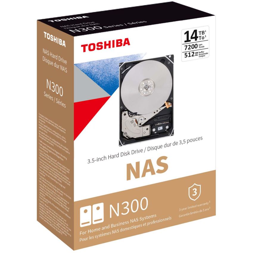 Toshiba 14TB NAS Hard Drive N300 HDWG51E 3.5